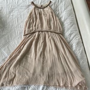 Altar’d state gold dress with beading. Semi formal. Size L